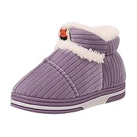 Childrens Shoes Winter Thick Furry Shoes Flat Heel Casual Home Cotton Shoes Cartoon Animal Snow Boots Girl Rain Boots