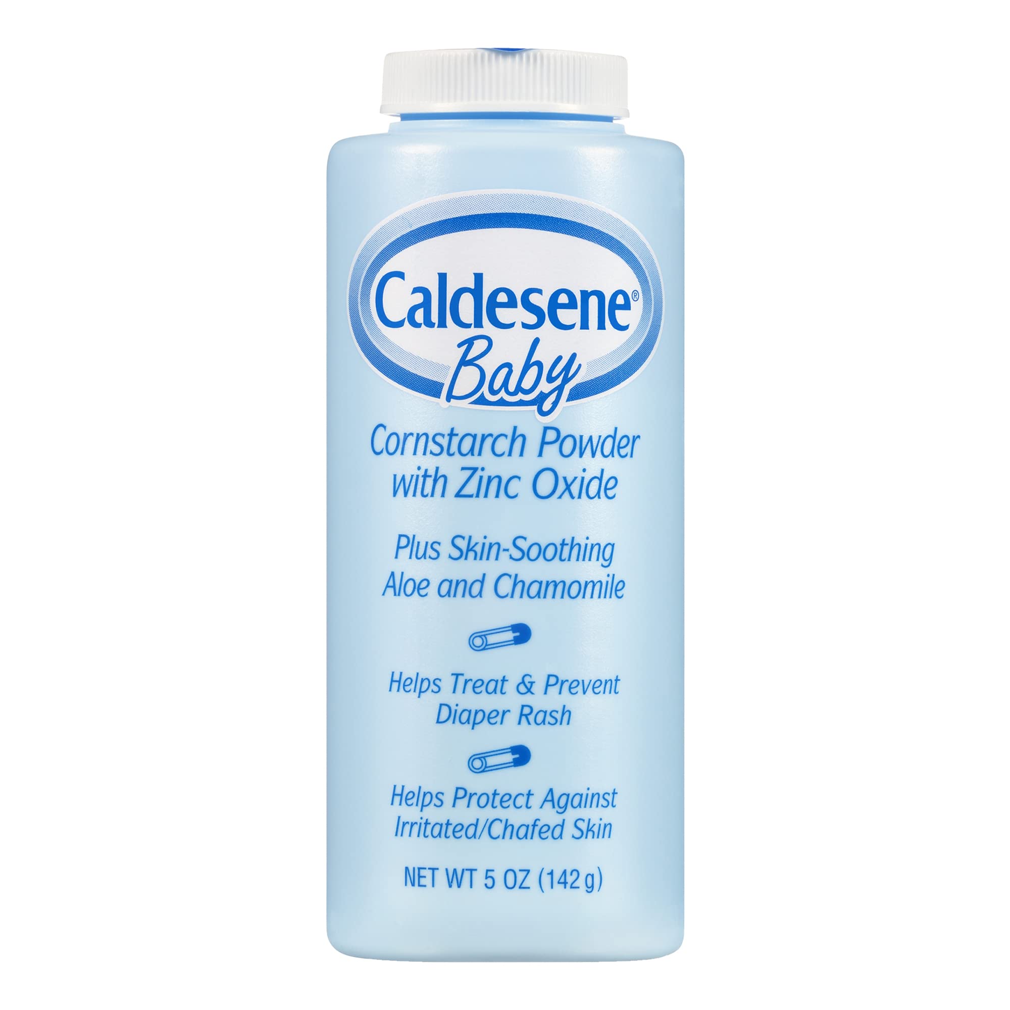 Caldesene Baby Cornstarch Powder with Zinc Oxide, 5 oz