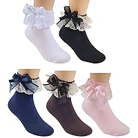 Girls Cute Princess Style Lace Top Dress Socks Set1 M(3Y-5Y)