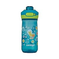 Contigo Jessie Kids Water Bottle with Leak-Proof Lid, 14oz Dishwasher-Safe Kids Water Bottle, Fits Most Cup Holders, Juniper with Spacecraft