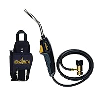 Bernzomatic BZ8250HT Reach Hose Torch, Trigger-Start Hose Torch with Included Holster For Fuel Canister, Red