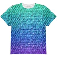Halloween Mermaid Scales Costume All Over Youth T Shirt