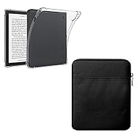 Case for Kobo Libra 2 (2021 Release), Comes with a Sleeve Bag, Soft TPU Protective Back Transparent Cover for 7