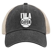 I'm A Catch Hats Men's Hat AllBlack Hats for Men Baseball Cap Gifts for Men Cool Caps