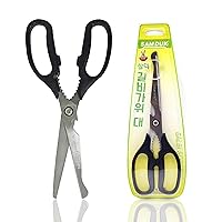 Korean BBQ Kalbi Meat Cutting Scissors Large All Purpose Stainless Steel Utility Kitchen Shears for Food