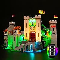 Light kit for Lego Lion Knights Castle 10305 (Lego Set is not included) (Remote Version)