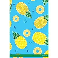 Journal: Pineapple Notebook Journal For Teens and Adults | 120 Pages | Grey Lines | Glossy Cover | 6 x 9 In
