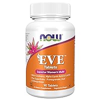 NOW Supplements, Eve™ Women's Multivitamin with Cranberry, Alpha Lipoic Acid and CoQ10, plus Superfruits - Pomegranate, Acai & Mangosteen, 90 Tablets