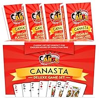 Canasta Hand and Foot Card Game Set | Canasta Cards with Point Values | Canasta Set with Tray | Canasta Score Pads
