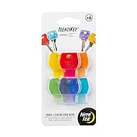 Nite Ize IdentiKey Covers, Color Coded ID Key Labels, Key Identifier Caps, Assorted 6 Pack