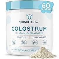 Colostrum Supplement Powder for Gut Health, Immune Support, Muscle Recovery & Wellness | Natural IgG Pure Whole Bovine Colostrum Superfood, Unflavored, 60 Servings