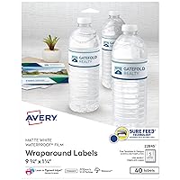 Avery Durable Waterproof Wraparound Rectangle Labels with Sure Feed Technology, 1.25