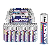ACDelco 24-Count AAA Batteries, Maximum Power Super Alkaline Battery, 10-Year Shelf Life