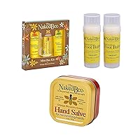 The Naked Bee Orange Blossom Honey Restoration Foot Balm 2oz + Hand & Body Lotion, Lip Balm and Hand Sanitizer + Hand & Cuticle Healing Salve
