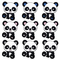 ZZXLLRO 9Pcs Knitting Needle Stoppers, Cute Panda Knitting Needle Point Protectors for Beginners Knitting Crochet Hand DIY Supplies Accessories