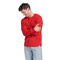 Russell Athletic Men's Dri-Power Cotton Blend Long Sleeve Tees, Moisture Wicking, Odor Protection, UPF 30+, Sizes S-3x
