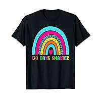 Cute 120th Day Of School Teacher 120 Days Smarter Rainbow T-Shirt