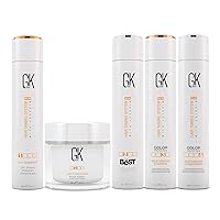 GK Hair Signature Collection: Pre-Treatment, Smoothing Keratin, Deep Conditioning, and Daily Moisture for Ultimate Hair Transformation