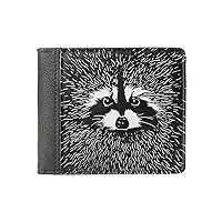 ZIZ Wallet made of Leather with Personalized print Card and Money Holder Gift Idea Unisex Accessory (Racoon)