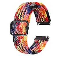 BISONSTRAP Nylon Watch Bands, Adjustable Braided Loop Straps for Men and Women, 16mm 18mm 19mm 20mm 22mm for Choice