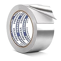 Aluminum Foil Duct Tape Heavy Duty - 2 Inches x 22 Yards Silver HVAC Sealing Patching Hot Cold Air Duct Tape for Sealing& Insulation Ductwork, Exhaust Pipe, Air Vents, AC, Dryer, Furnace