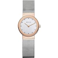 BERING Women Analog Quartz Classic Collection Watch with Stainless Steel Strap & Sapphire Crystal