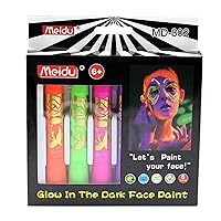 6pcs Glow In Dark Face Paint Halloween Black Light Paint UV Body Paint Fluorescents Makeup Marker Glow In Dark Paint