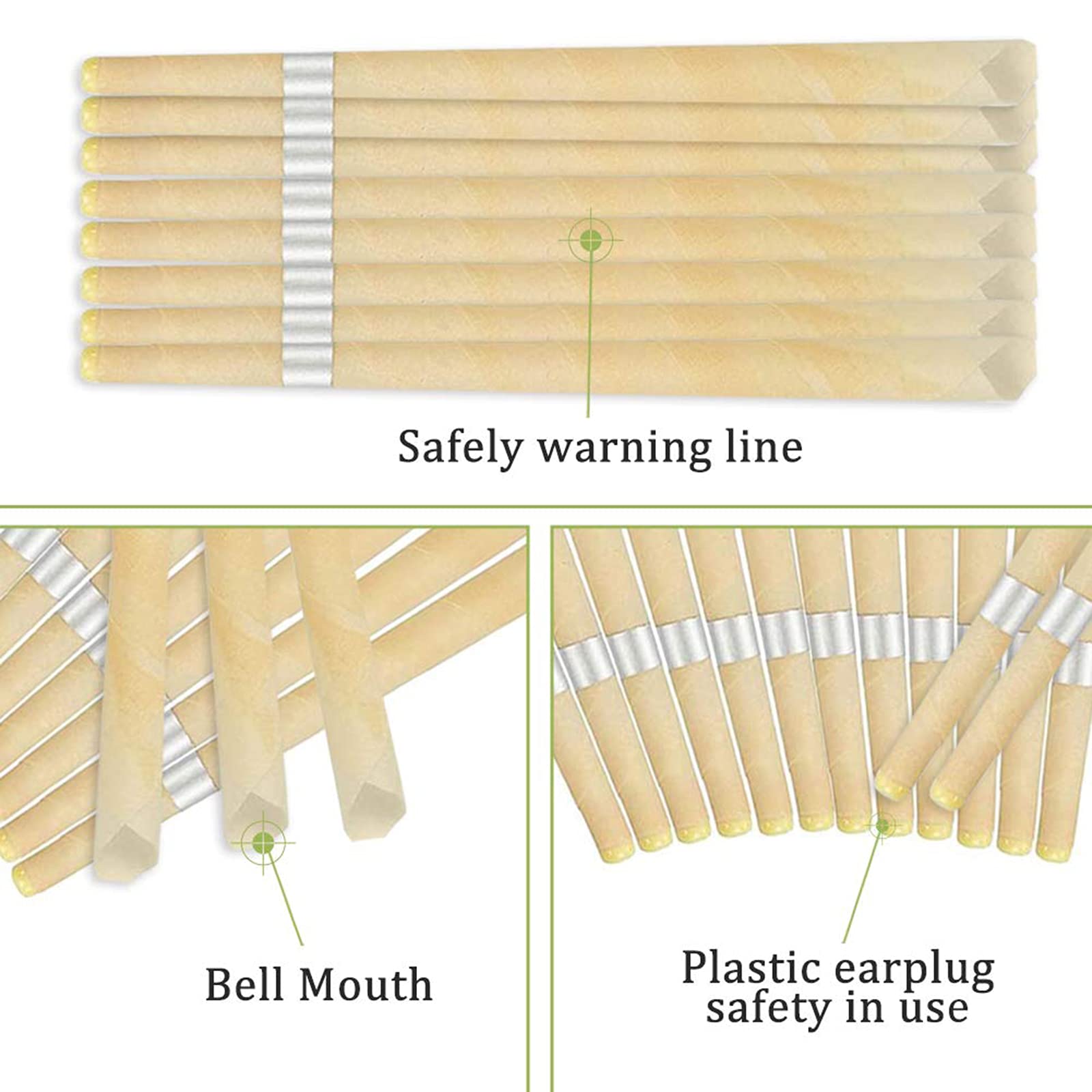 Beeswax Ear Wax Removal Candles, Set of 10 Ear Candles Wax Removal Ear Wax Removal Candles for Ear Cleaning Ear Candles Wax Removal Ear Candles for Ear Candling Wax Removal Ear Wax Removal for Adult