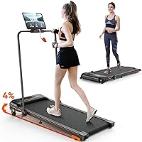 Treadmill with Incline, Foldable Walking Pad Under Desk, 2.5HP Treadmills for Home/Office, Installation-Free, Remote Control/App Control