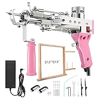 FancyBant Tufting Gun with Frame,2 in 1 Cut Pile Loop Pile Electric Tufting Gun Starter Kit,Rug Tufting Kit for Beginners,5-45 Stitches/s High Speed Rug Tufting Gun