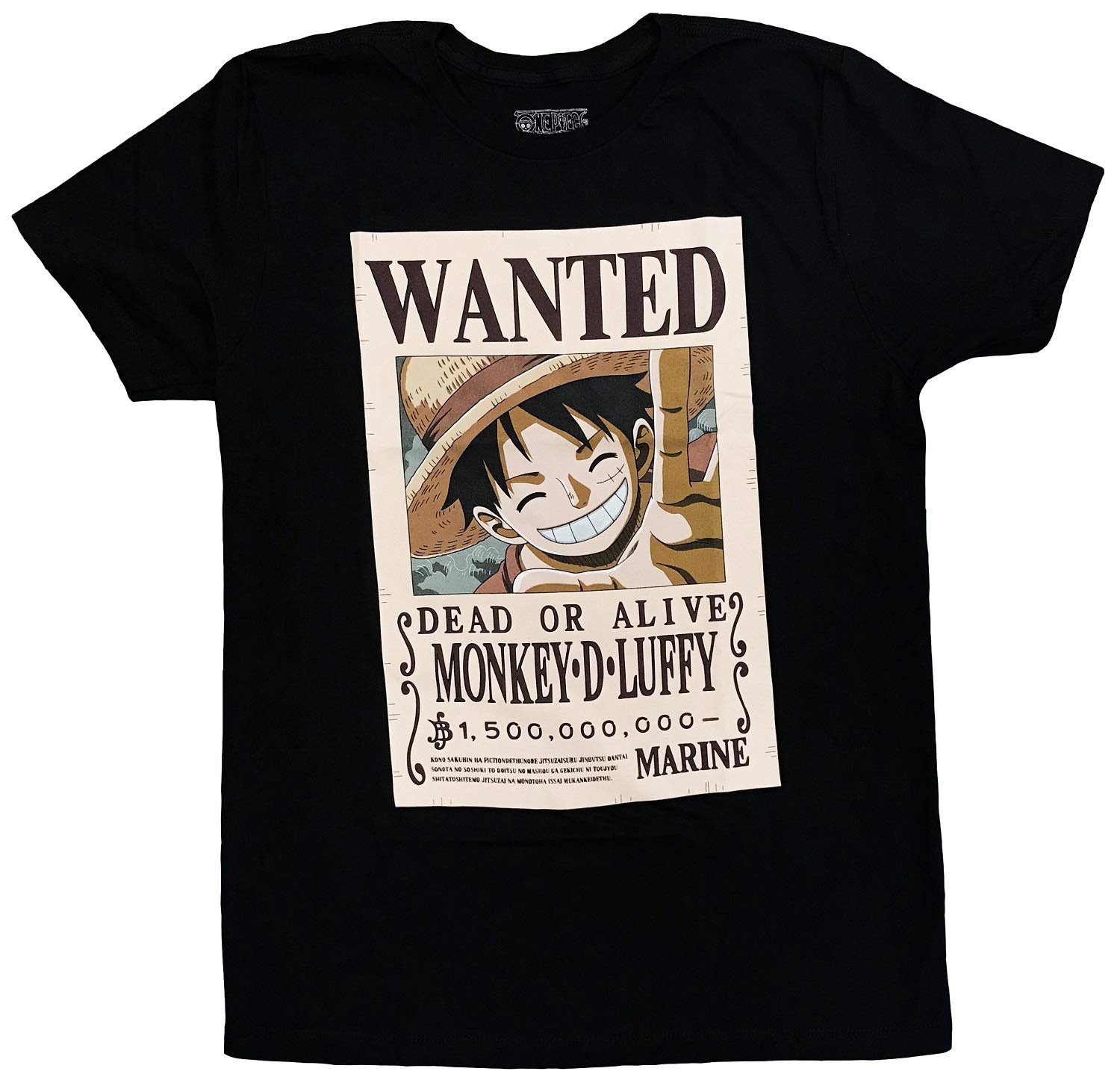 One Piece Luffy Bounty T-Shirt - Officially Licensed (XX-Large) Black