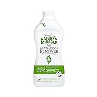Simply Pet Stain and Odor Remover, 32 Ounce, Made with 86% Plant-Derived Surfactants
