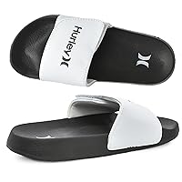 Hurley Naia Slides for Girls and Boys - Comfortable Slip-On Kids Sandals with Adjustable Strap, Unisex Slides for Indoor and Outdoor, Adjustable Sporty Slides for The Beach and Pool