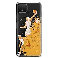 TPU Case Compatible for Google Pixel 8 Pro 7a 6a 5a XL 4a 5G 2 XL 3 XL 3a 4 Basketball Print Sport Soft Slim fit Ball Top Cute Championship Fun Clear Manly Flexible Silicone Design Powerful