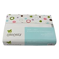 OsoCozy Prefolds Bleached Cloth Baby Diapers, Size 1 (7-15 lbs), Soft, Absorbent and Durable 100% Natural Cotton, Our Top Selling Diaper Service Quality Prefolds - (6 Pack)