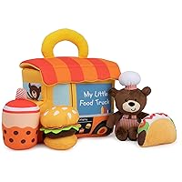 GUND Baby Play Soft Collection, My Little Food Truck 5-Piece Plush Playset with Rattle, Squeaker and Crinkle Sound Toys, Sensory Toy for Babies, 7.5”