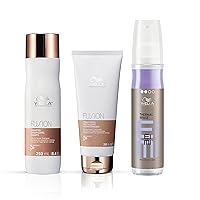 Wella Professionals Fusion Intense Repair Shampoo & Conditioner For Damaged & Anti Hair Breakage + EIMI Thermal Image Heat Protection Hairspray, For Added Smoothness And Shine, Hair Care Bundle