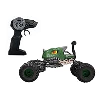 Lexibook, Crosslander® Dino, Remote controlled dinosaur car, up to 10km/h, crazy stunts, pitching, integrated gyroscope, light effects, rechargeable, RC59D,Green