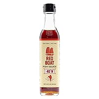 Fish Sauce, 8.45 Ounce - Chef’s Grade, Gluten Free, Sustainably Sourced & Artisan Processed, 100% Pure, Protein Rich, No Added MSG or Preservatives.