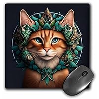 3dRose State Cat with White Pine Maine State Tattoo Art - Mouse Pads (mp-384701-1)