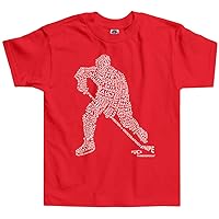 Little Boys' Hockey Player Typography Design Toddler T-Shirt
