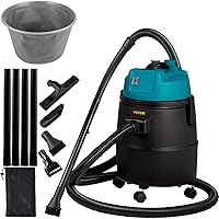 VEVOR Pond Vacuum Cleaner, 1400W Motor in Single Chamber Suction System, 120V Motor with 15 ft Electric Wire, 4 Extended Tubes, 4 Brush Heads, 1 Filter Bag for Multi-use Cleaning Above Ground