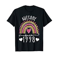 25 Year Old Birthday Shirt Women, Awesome Since 1998 Rainbow T-Shirt
