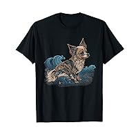Surrealism Japanese Painting Chorkie dog T-Shirt
