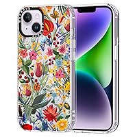 MOSNOVO for iPhone 14 Case, [Buffertech 6.6 ft Drop Impact] [Anti Peel Off] Clear Shockproof TPU Protective Bumper Phone Cases Cover with in The Garden Design for iPhone 14