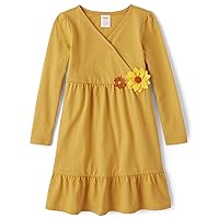 Girls' and Toddler Long Sleeve Knit Casual Dresses