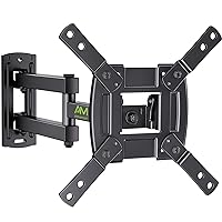 AM alphamount TV Wall Mount Bracket Full Motion for Most 13-39 inch TVs Monitors with 360° Rotation Articulating Swivel Extension Arms and Tilt, Hold TV up to 44lbs Max VESA 200x200mm