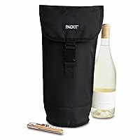 PackIt Freezable Wine, Black Bag, Large