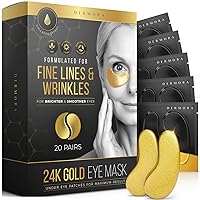 DERMORA Skin Treatment Mask Under Eye Patches - 20 Packs - Rejuvenating, for Puffy Eyes, Fine Lines, Revitalizing,Dark Cirlce,Refresh,Wrinkles- Cruelty-Free & Vegan Eye Patches