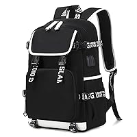 Kids Backpack Large Capacity Girls Backpack Water-resistant School Bag with USB Charging Port(Black 01)